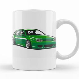 Baskı Dükkanı KB11787 Stanced Out Golf Mk4 Green Porselen Kupa Bardak