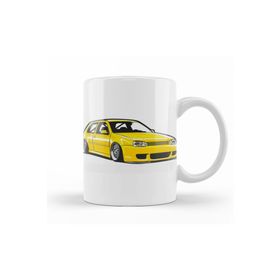Baskı Dükkanı KB11789 Stanced Out Golf Mk4 Yellow Porselen Kupa Bardak