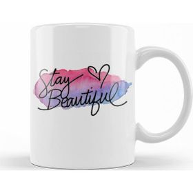 Baskı Dükkanı KB11811 Stay Beautiful Porselen Kupa Bardak