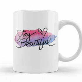 Baskı Dükkanı KB11811 Stay Beautiful Porselen Kupa Bardak
