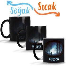 Baskı Dükkanı KB11820 Stranger Things Black Porselen Kupa Bardak