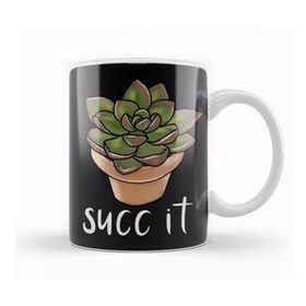 Baskı Dükkanı KB11852 Succulent Porselen Kupa Bardak