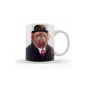 Baskı Dükkanı KB11872 Süslü Pug Köpek Porselen Kupa Bardak