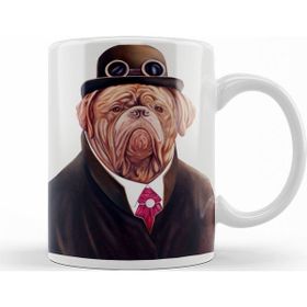 Baskı Dükkanı KB11872 Süslü Pug Köpek Porselen Kupa Bardak