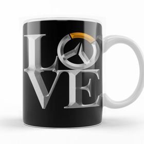 Baskı Dükkanı KB11875 Symmetra Over Love Porselen Kupa Bardak