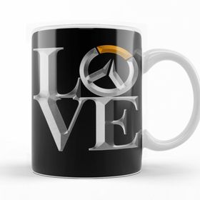 Baskı Dükkanı KB11875 Symmetra Over Love Porselen Kupa Bardak