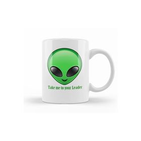 Baskı Dükkanı KB11889 Take Me To Your Leader Alien Uzaylı Porselen Kupa Bardak