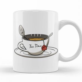Baskı Dükkanı KB11894 Tea Time Porselen Kupa Bardak
