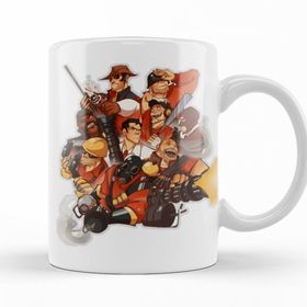 Baskı Dükkanı KB11896 Team Fortress Red Team Porselen Kupa Bardak