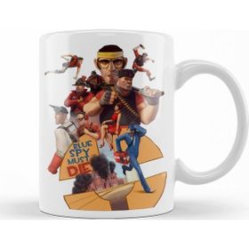 Baskı Dükkanı KB11899 Team Fortress Blue Spay And Re Porselen Kupa Bardak