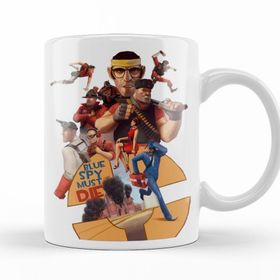 Baskı Dükkanı KB11899 Team Fortress Blue Spay And Re Porselen Kupa Bardak