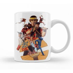 Baskı Dükkanı KB11899 Team Fortress Blue Spay And Re Porselen Kupa Bardak