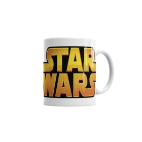 Baskı Dükkanı KB1190 Star Wars Logo Sarı Baskılı Porselen Kupa Bardak