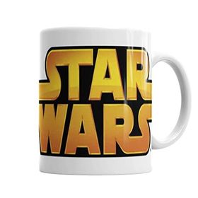 Baskı Dükkanı KB1190 Star Wars Logo Sarı Baskılı Porselen Kupa Bardak