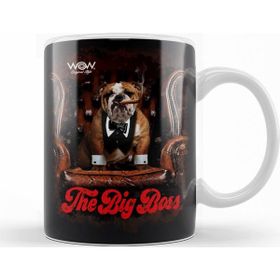 Baskı Dükkanı KB11941 The Big Boss Pug Köpek Porselen Kupa Bardak