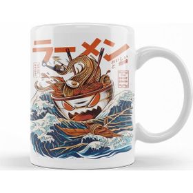 Baskı Dükkanı KB11955 The Great Ramen Off Kanagawa Porselen Kupa Bardak