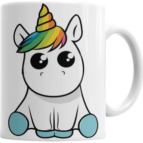 Baskı Dükkanı KB12 Bebek Unicorn Porselen Kupa Bardak