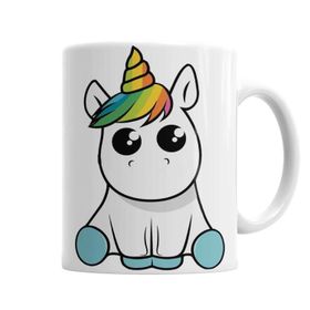 Baskı Dükkanı KB12 Bebek Unicorn Porselen Kupa Bardak