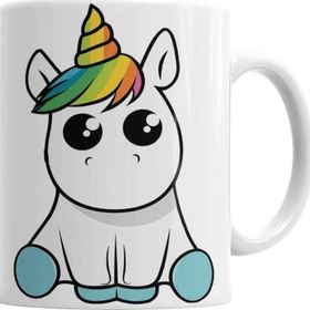 Baskı Dükkanı KB12 Bebek Unicorn Porselen Kupa Bardak