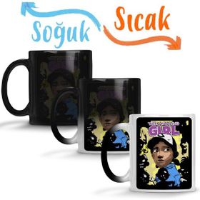 Baskı Dükkanı KB12017 The Walking Girl Porselen Kupa Bardak
