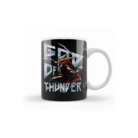 Baskı Dükkanı KB12027 Thor God Of Thunder Porselen Kupa Bardak