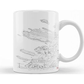 Baskı Dükkanı KB12051 Totoro The Nekobus Migration Porselen Kupa Bardak