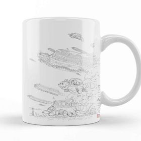 Baskı Dükkanı KB12051 Totoro The Nekobus Migration Porselen Kupa Bardak