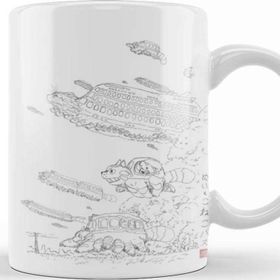 Baskı Dükkanı KB12051 Totoro The Nekobus Migration Porselen Kupa Bardak