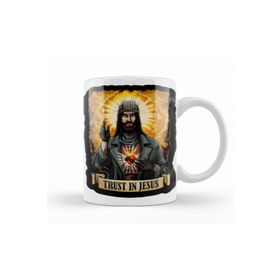 Baskı Dükkanı KB12068 Trust In Jesus Walking Dead Porselen Kupa Bardak
