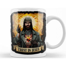 Baskı Dükkanı KB12068 Trust In Jesus Walking Dead Porselen Kupa Bardak