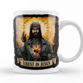 Baskı Dükkanı KB12068 Trust In Jesus Walking Dead Porselen Kupa Bardak