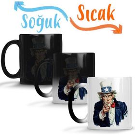 Baskı Dükkanı KB12100 Uncle Sam Tio Sam Porselen Kupa Bardak