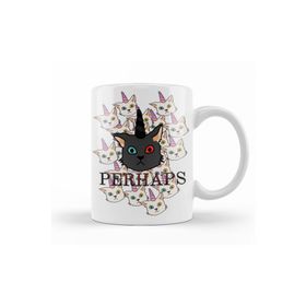Baskı Dükkanı KB12103 Unicorn Cat Kedi Porselen Kupa Bardak
