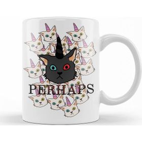 Baskı Dükkanı KB12103 Unicorn Cat Kedi Porselen Kupa Bardak