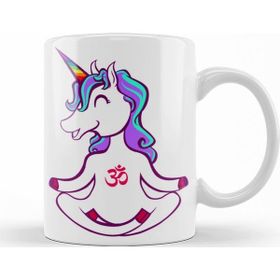Baskı Dükkanı KB12105 Unicorn Yoga Porselen Kupa Bardak