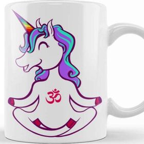 Baskı Dükkanı KB12105 Unicorn Yoga Porselen Kupa Bardak