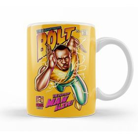 Baskı Dükkanı KB12107 Usain Bolt The Lightning Bolt Porselen Kupa Bardak