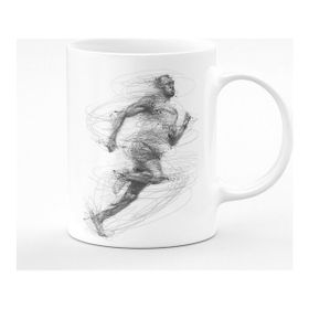 Baskı Dükkanı KB12107 Usain Bolt The Lightning Bolt Porselen Kupa Bardak