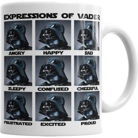 Baskı Dükkanı KB12112 Vader Expressions Porselen Kupa Bardak