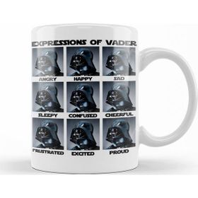 Baskı Dükkanı KB12112 Vader Expressions Porselen Kupa Bardak