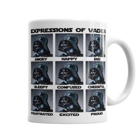 Baskı Dükkanı KB12112 Vader Expressions Porselen Kupa Bardak
