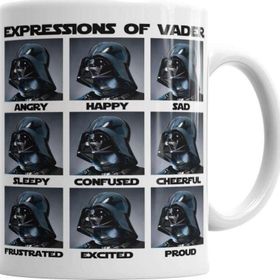 Baskı Dükkanı KB12112 Vader Expressions Porselen Kupa Bardak
