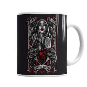 Baskı Dükkanı KB12118 Vampira Vampir Porselen Kupa Bardak
