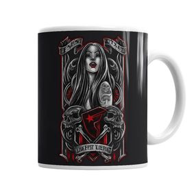 Baskı Dükkanı KB12118 Vampira Vampir Porselen Kupa Bardak