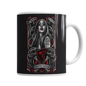 Baskı Dükkanı KB12118 Vampira Vampir Porselen Kupa Bardak