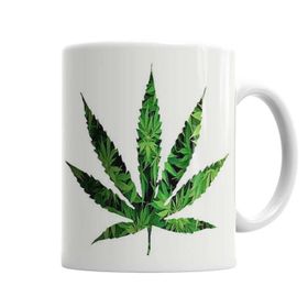 Baskı Dükkanı KB1212 Marijuana Porselen Kupa Bardak