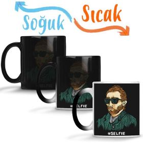 Baskı Dükkanı KB12123 Van Gogh Master Of The Selfie Porselen Kupa Bardak