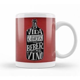 Baskı Dükkanı KB12153 Vino Solo Bueno Porselen Kupa Bardak