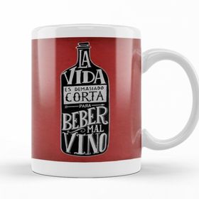 Baskı Dükkanı KB12153 Vino Solo Bueno Porselen Kupa Bardak