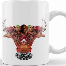 Baskı Dükkanı KB1216 Chicago Bulls Porselen Kupa Bardak